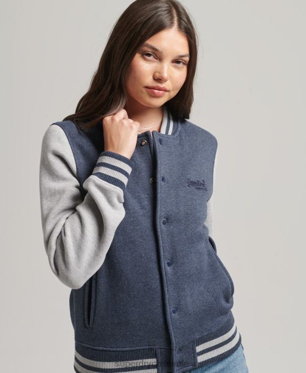 mujer Superdry Armada chaqueta bomber de punto esencial 2R68Z3500
