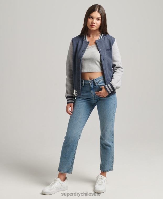mujer Superdry Armada chaqueta bomber de punto esencial 2R68Z3500