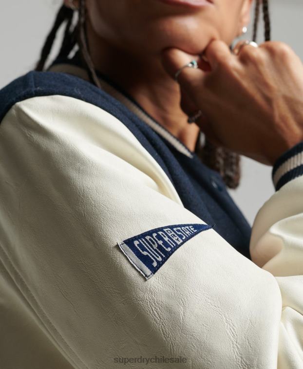 mujer Superdry Armada chaqueta bomber del equipo universitario 2R68Z3784