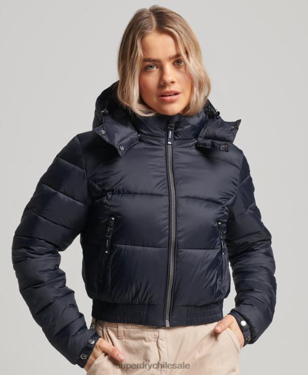 mujer Superdry Armada chaqueta corta con capucha fuji 2R68Z3803