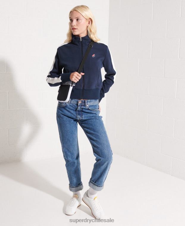 mujer Superdry Armada chaqueta de chándal con franja de código 2R68Z5519