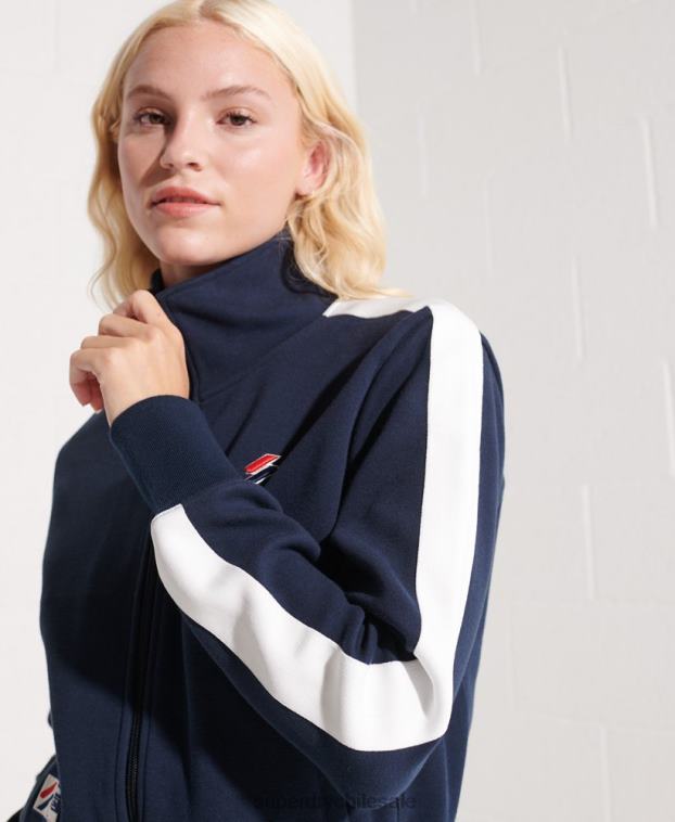 mujer Superdry Armada chaqueta de chándal con franja de código 2R68Z5519