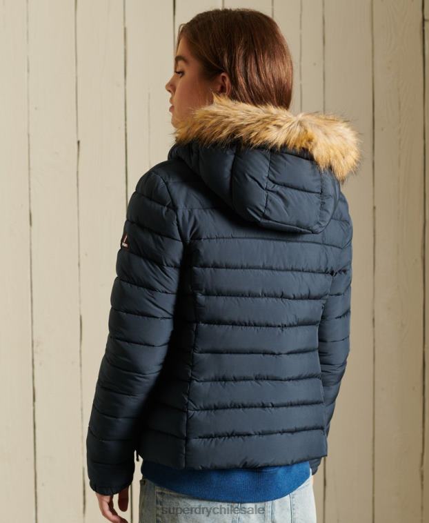 mujer Superdry Armada chaqueta fuji clásica de piel sintética 2R68Z3767