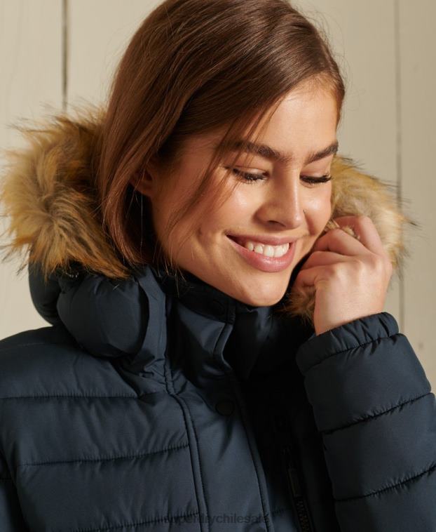 mujer Superdry Armada chaqueta fuji clásica de piel sintética 2R68Z3767