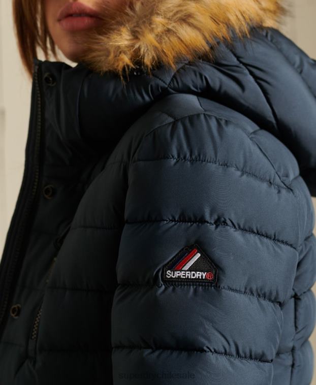 mujer Superdry Armada chaqueta fuji clásica de piel sintética 2R68Z3767