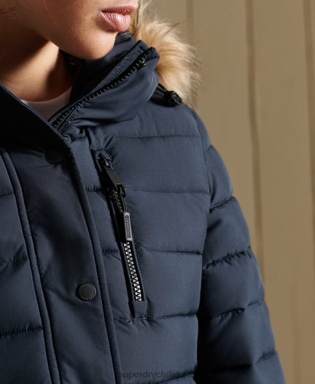 mujer Superdry Armada chaqueta fuji clásica de piel sintética 2R68Z3818