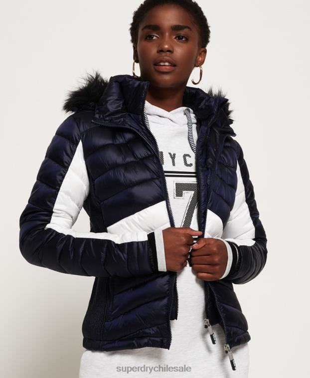 mujer Superdry Armada chaqueta fuji con chevron de lujo offshore 2R68Z5703
