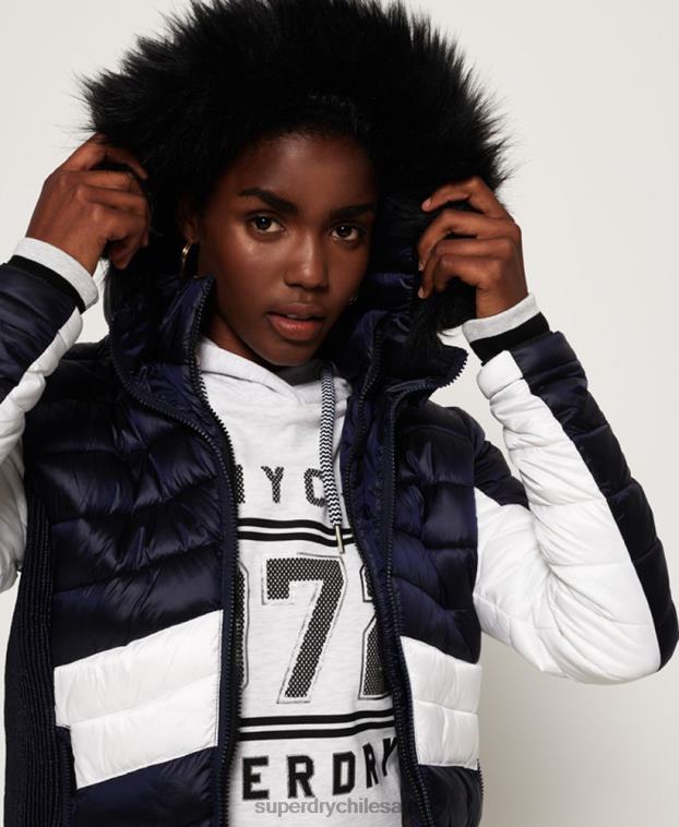 mujer Superdry Armada chaqueta fuji con chevron de lujo offshore 2R68Z5703