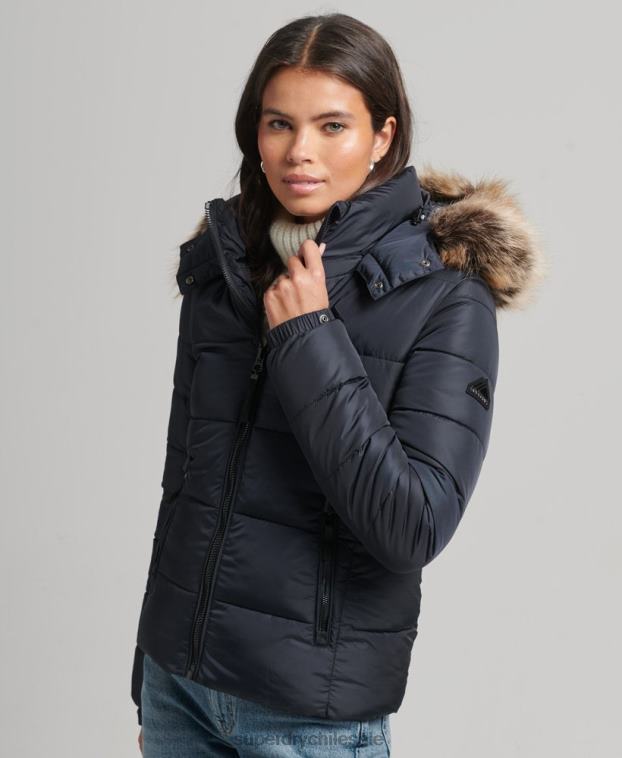 mujer Superdry Armada chaqueta fuji luxe con capucha de montaña 2R68Z5559