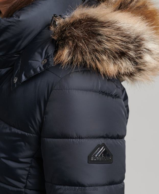 mujer Superdry Armada chaqueta fuji luxe con capucha de montaña 2R68Z5559