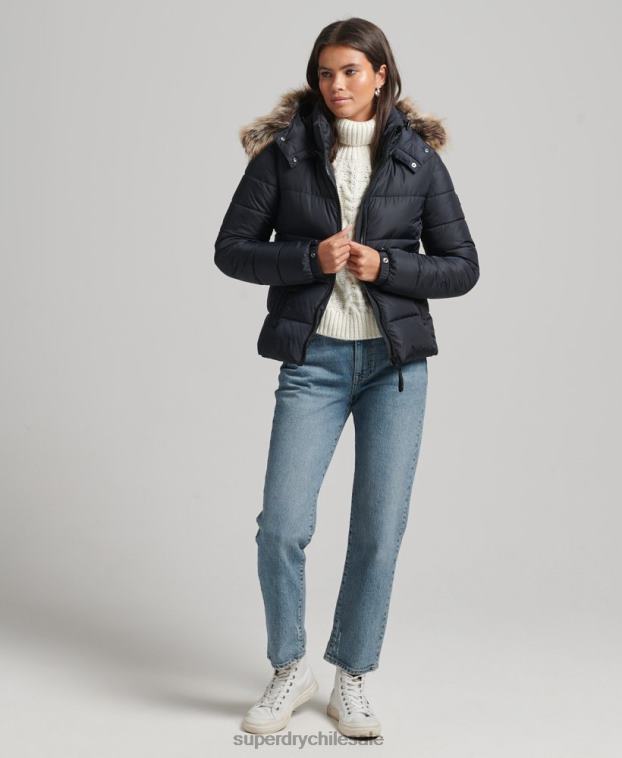 mujer Superdry Armada chaqueta fuji luxe con capucha de montaña 2R68Z5559