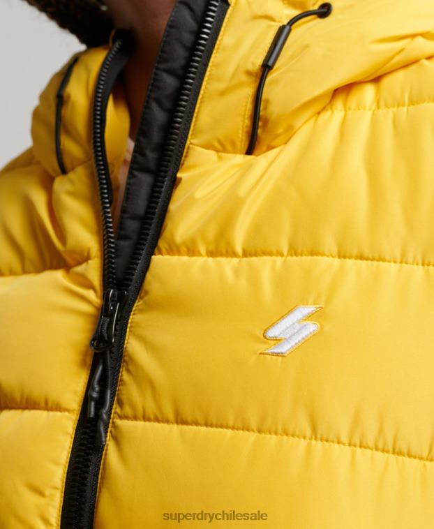 mujer Superdry amarillo chamarra acolchada Spirit Sports con capucha 2R68Z3758