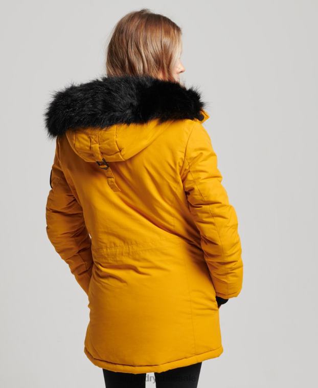 mujer Superdry amarillo chamarra parka ashley everest 2R68Z5740