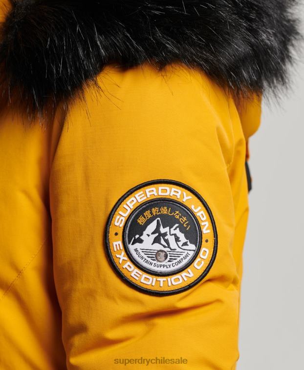 mujer Superdry amarillo chamarra parka ashley everest 2R68Z5740