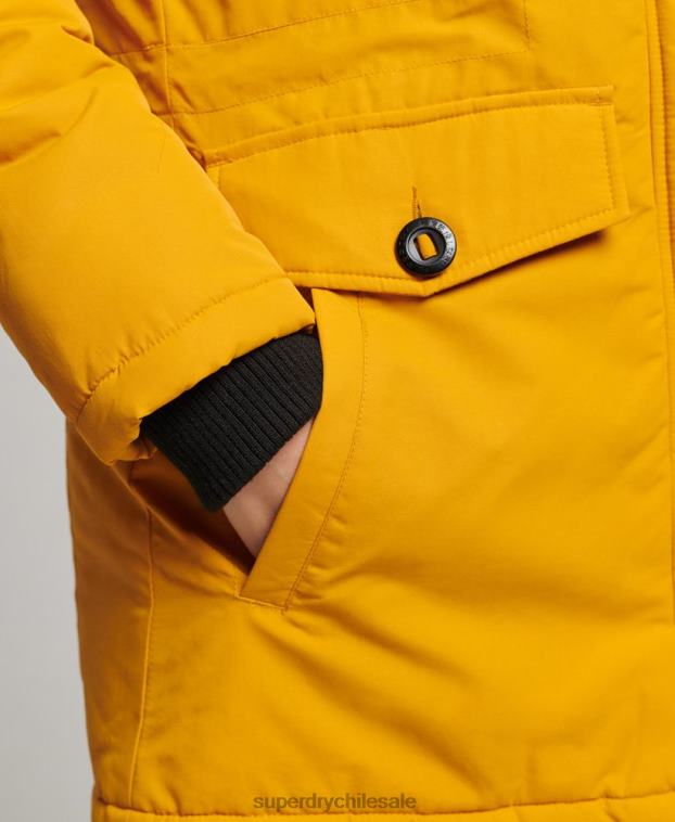 mujer Superdry amarillo chamarra parka ashley everest 2R68Z5740