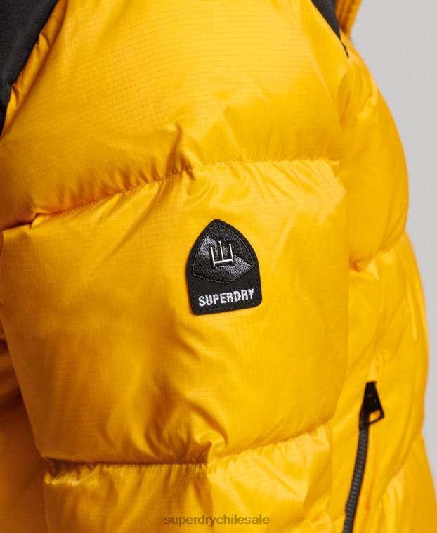 mujer Superdry amarillo chaqueta acolchada con código sportstyle 2R68Z5511