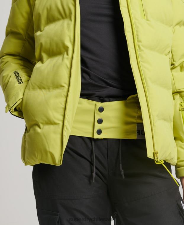 mujer Superdry amarillo chaqueta acolchada motion pro 2R68Z3549