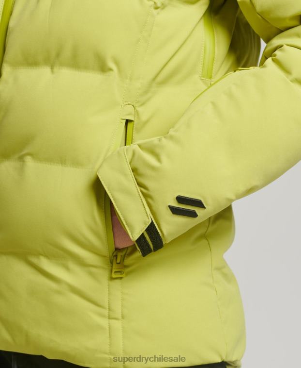 mujer Superdry amarillo chaqueta acolchada motion pro 2R68Z3549