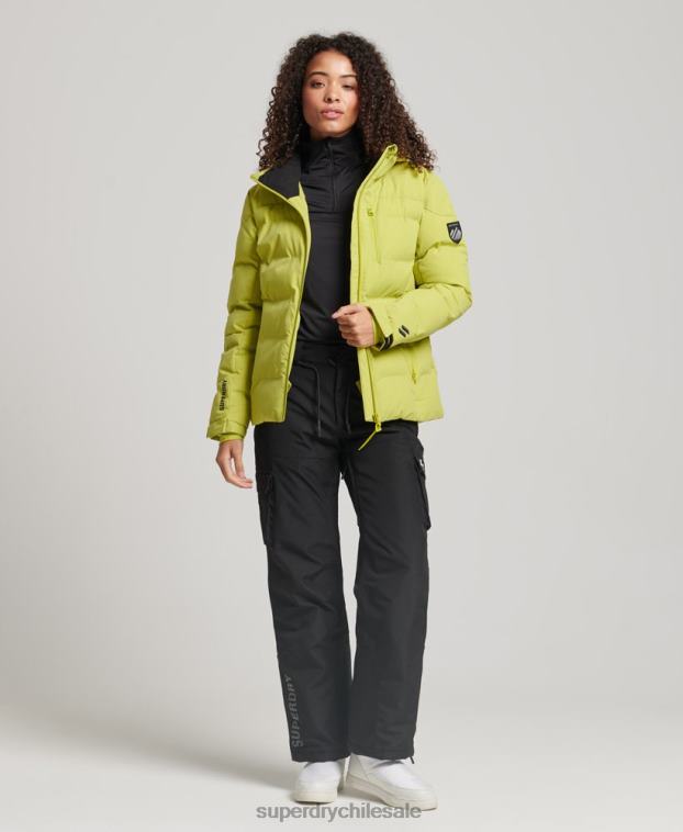 mujer Superdry amarillo chaqueta acolchada motion pro 2R68Z3549