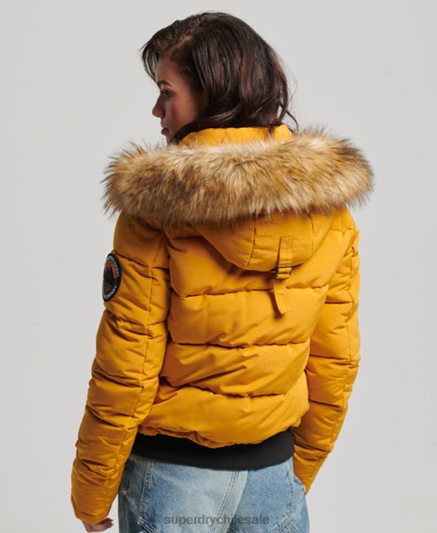 mujer Superdry amarillo chaqueta bomber everest 2R68Z3811
