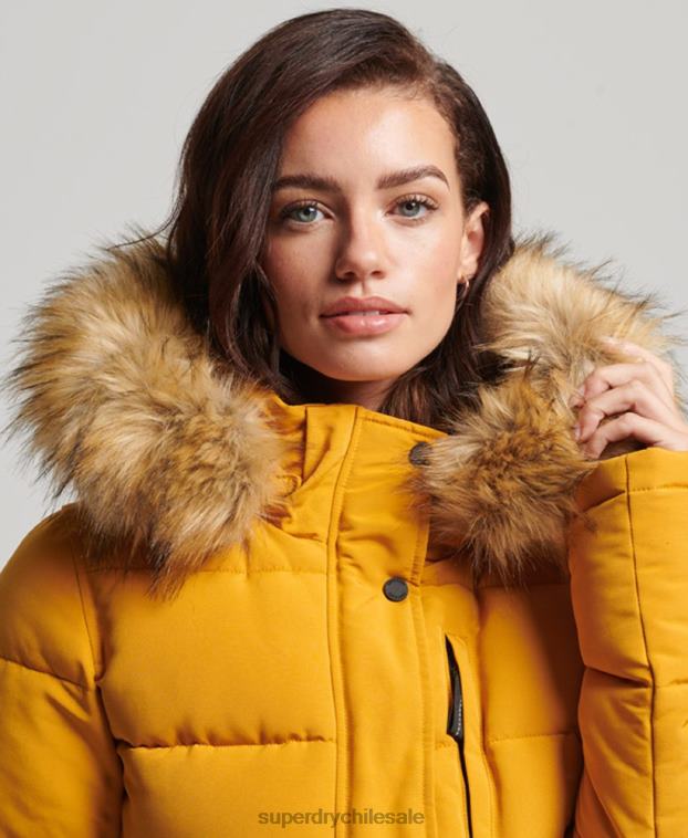 mujer Superdry amarillo chaqueta bomber everest 2R68Z3811