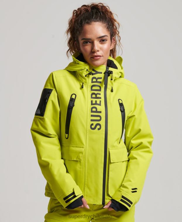 mujer Superdry amarillo chaqueta de rescate definitiva 2R68Z3563