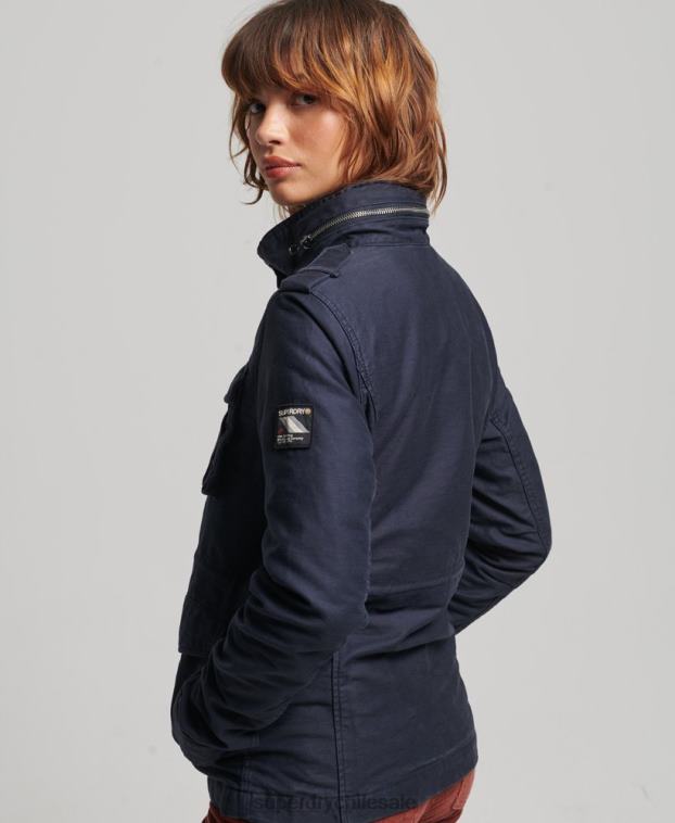 mujer Superdry azul Chaqueta militar con forro de borreguito Rookie 2R68Z5667