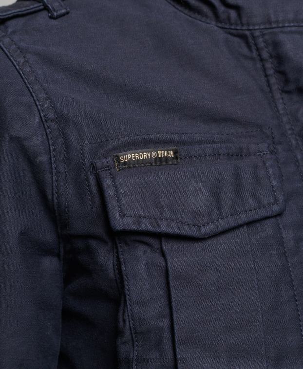 mujer Superdry azul Chaqueta militar con forro de borreguito Rookie 2R68Z5667