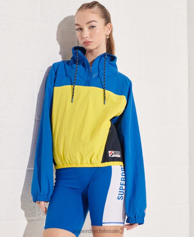 mujer Superdry azul chamarra de chándal corta 2R68Z5706