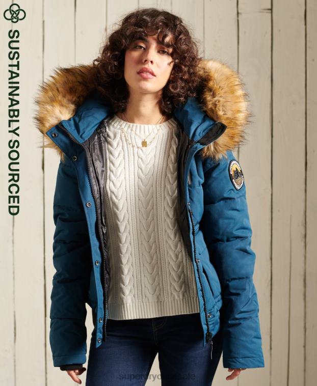 mujer Superdry azul claro chaqueta bomber everest 2R68Z5735