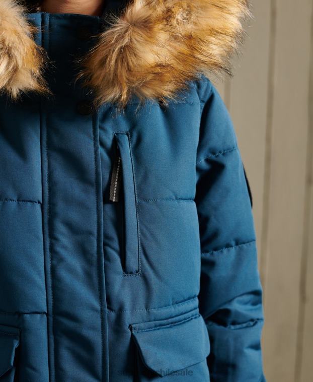 mujer Superdry azul claro chaqueta bomber everest 2R68Z5735