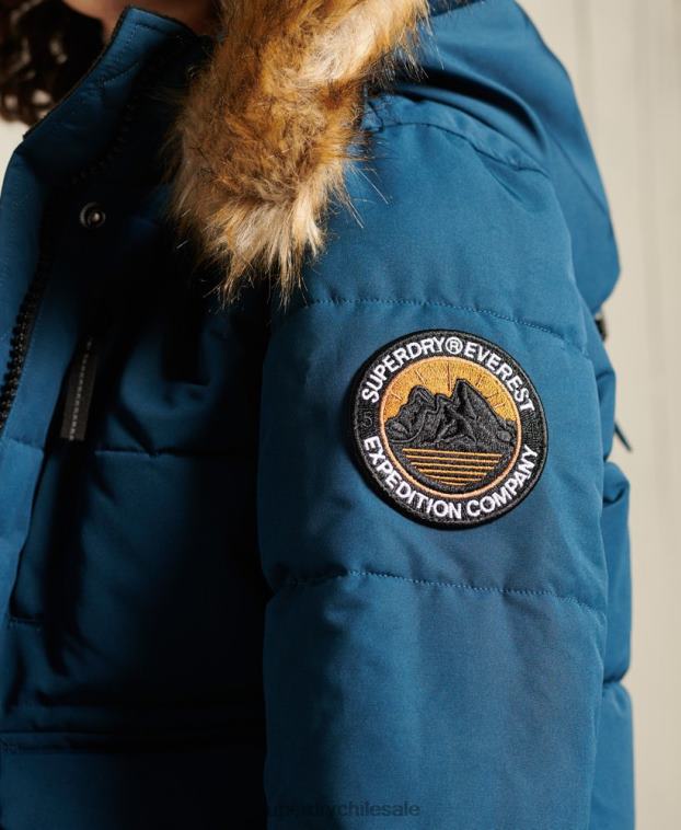 mujer Superdry azul claro chaqueta bomber everest 2R68Z5735