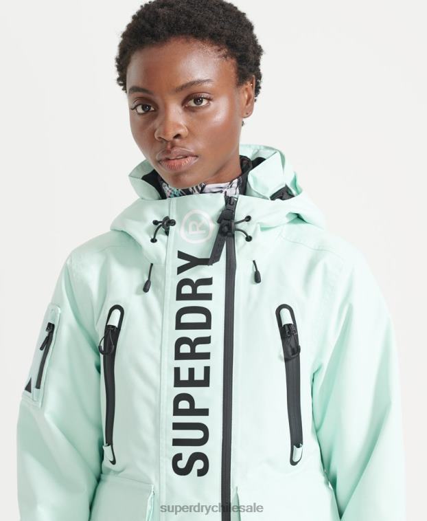 mujer Superdry azul claro chaqueta de rescate definitiva 2R68Z5459