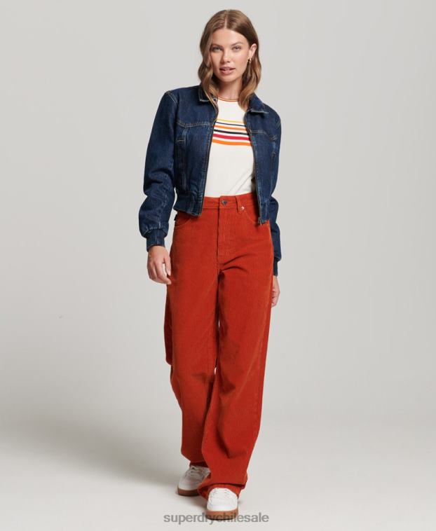 mujer Superdry azul oscuro chamarra de mezclilla indie club 2R68Z3589