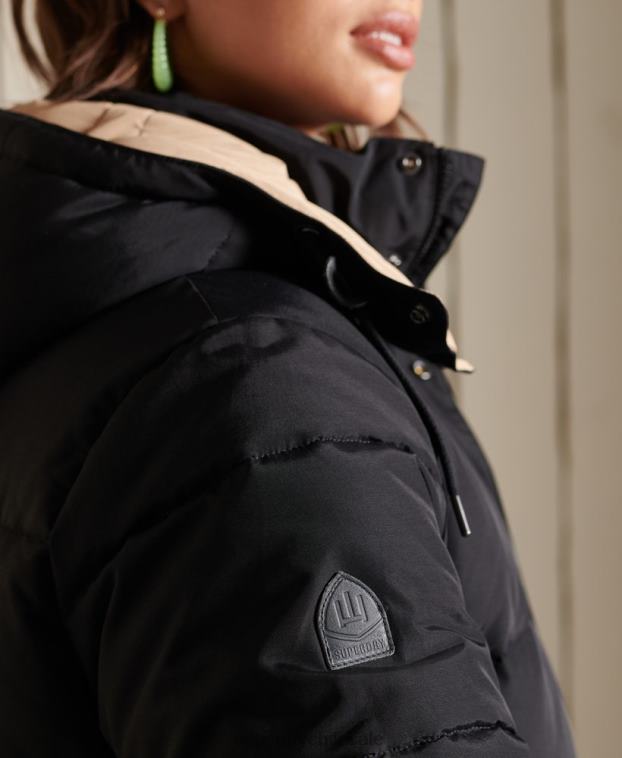 mujer Superdry azul oscuro chaqueta acolchada oversize de montaña 2R68Z5566