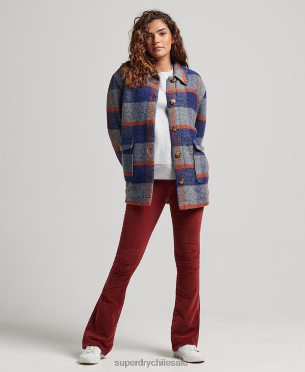mujer Superdry azul sobrecamisa vintage 2R68Z5442