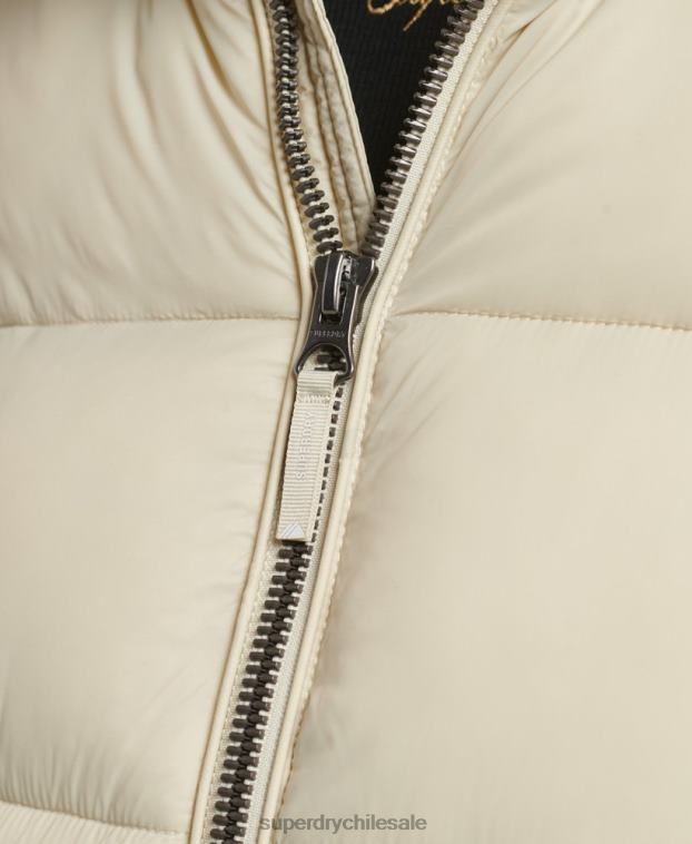 mujer Superdry beige chaqueta corta con capucha fuji 2R68Z3804