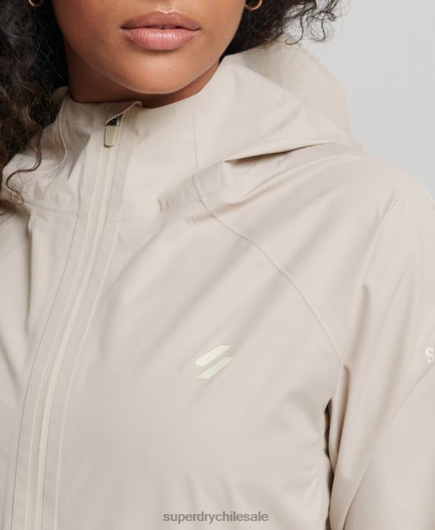 mujer Superdry beige chaqueta impermeable 2R68Z5616