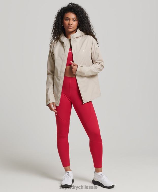 mujer Superdry beige chaqueta impermeable 2R68Z5616