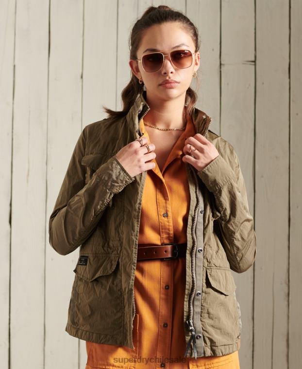 mujer Superdry beige nueva chaqueta militar m65 2R68Z5657