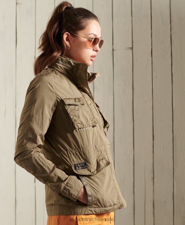 mujer Superdry beige nueva chaqueta militar m65 2R68Z5657
