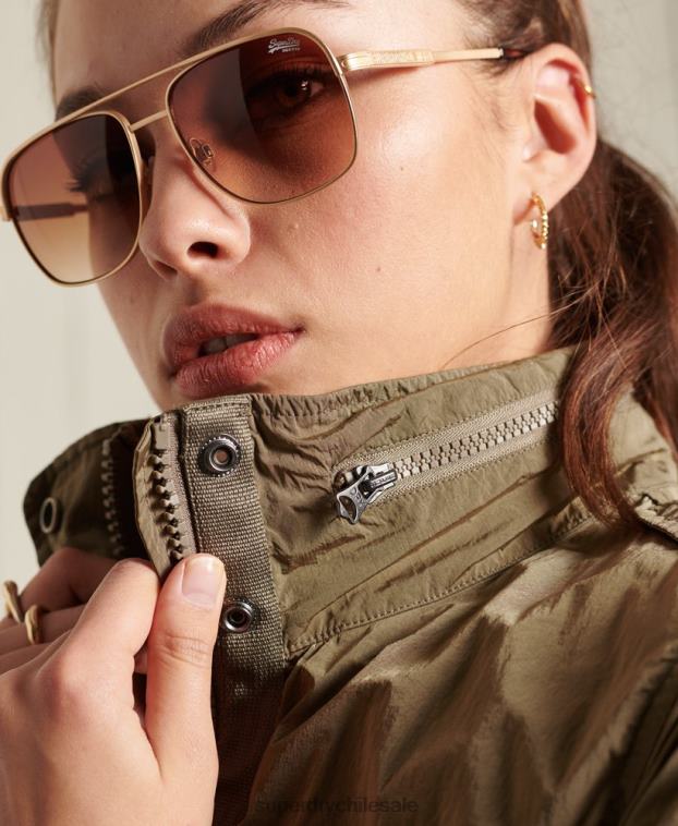 mujer Superdry beige nueva chaqueta militar m65 2R68Z5657