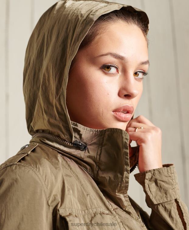 mujer Superdry beige nueva chaqueta militar m65 2R68Z5657