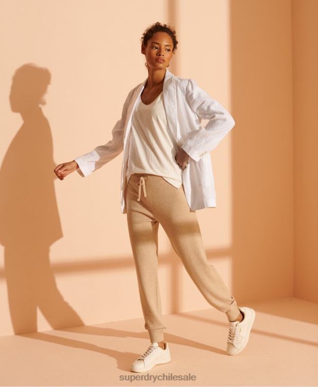 mujer Superdry blanco blazer de cáñamo de edición limitada 2R68Z5540