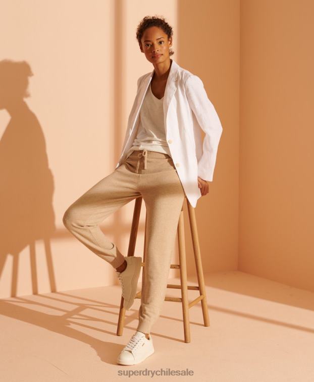 mujer Superdry blanco blazer de cáñamo de edición limitada 2R68Z5540