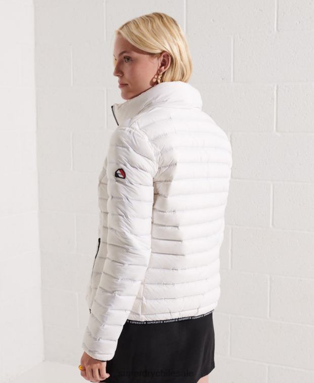 mujer Superdry blanco chamarra capitonada de plumas 2R68Z5612