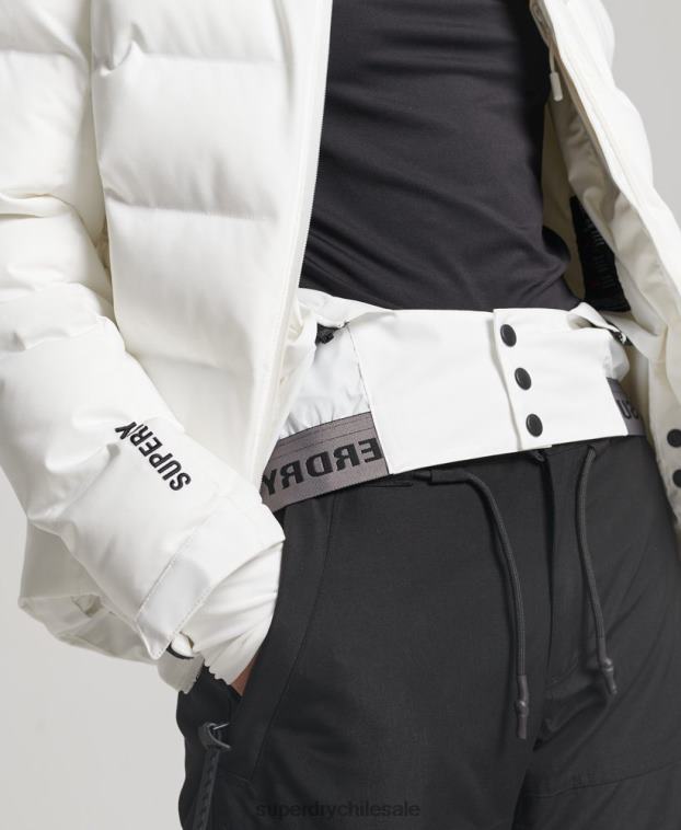 mujer Superdry blanco chaqueta acolchada motion pro 2R68Z3638