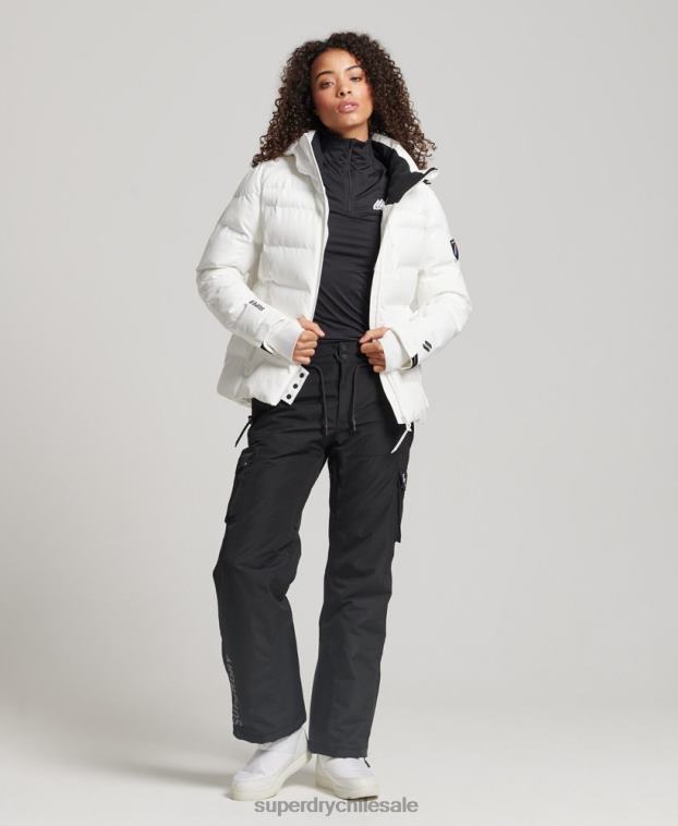 mujer Superdry blanco chaqueta acolchada motion pro 2R68Z3638
