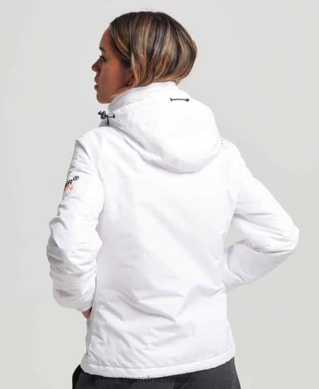 mujer Superdry blanco chaqueta cortavientos mountain sd 2R68Z3537