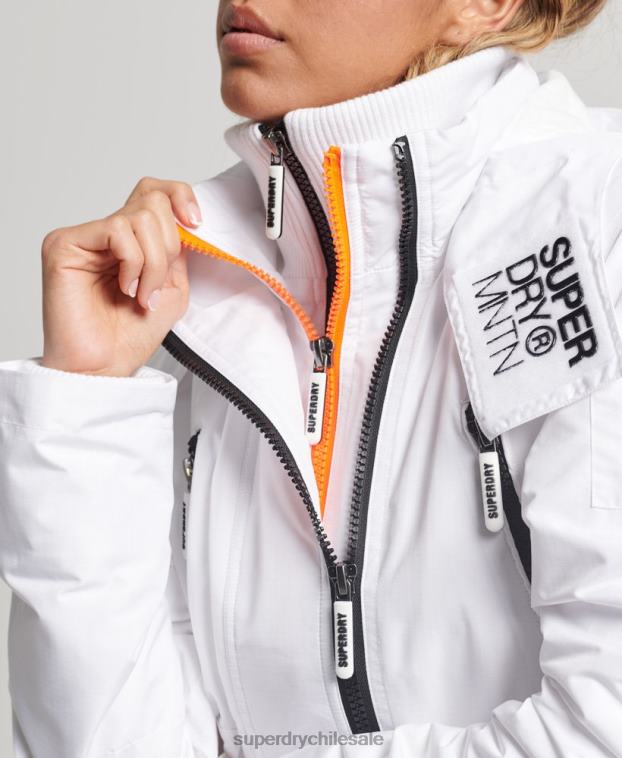 mujer Superdry blanco chaqueta cortavientos mountain sd 2R68Z3537